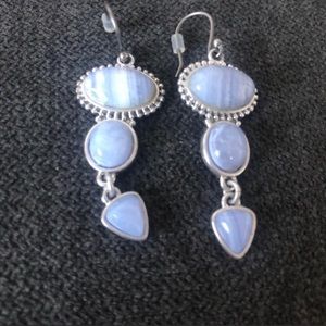 Lucky brand earrings light blue
